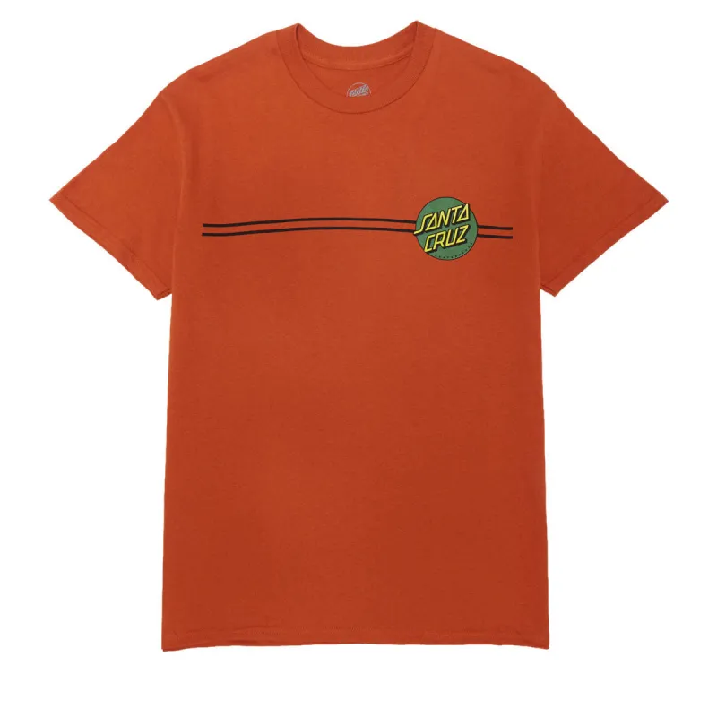 Santa Cruz Other Dot T-Shirt - Texas Orange/Leaf made by Santa Cruz Skateboards