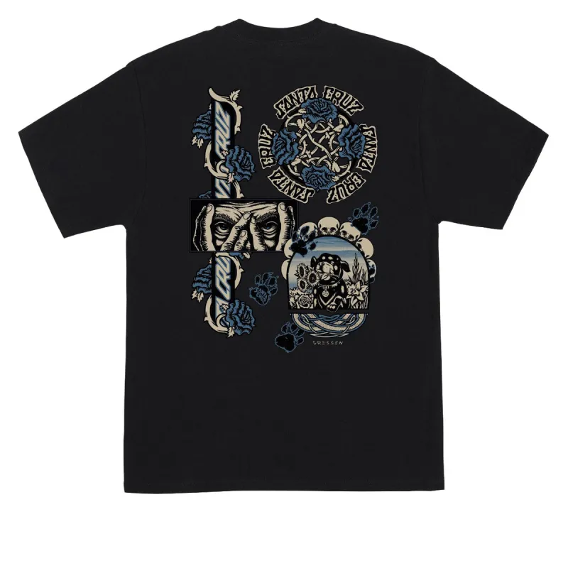Santa Cruz Dressen Evo T-Shirt - Black made by Santa Cruz Skateboards