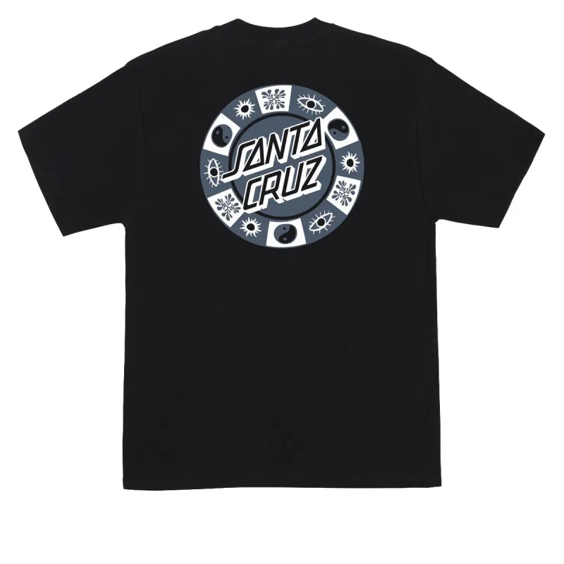 Santa Cruz Strange Check Dot T-Shirt - Black sold by CCS