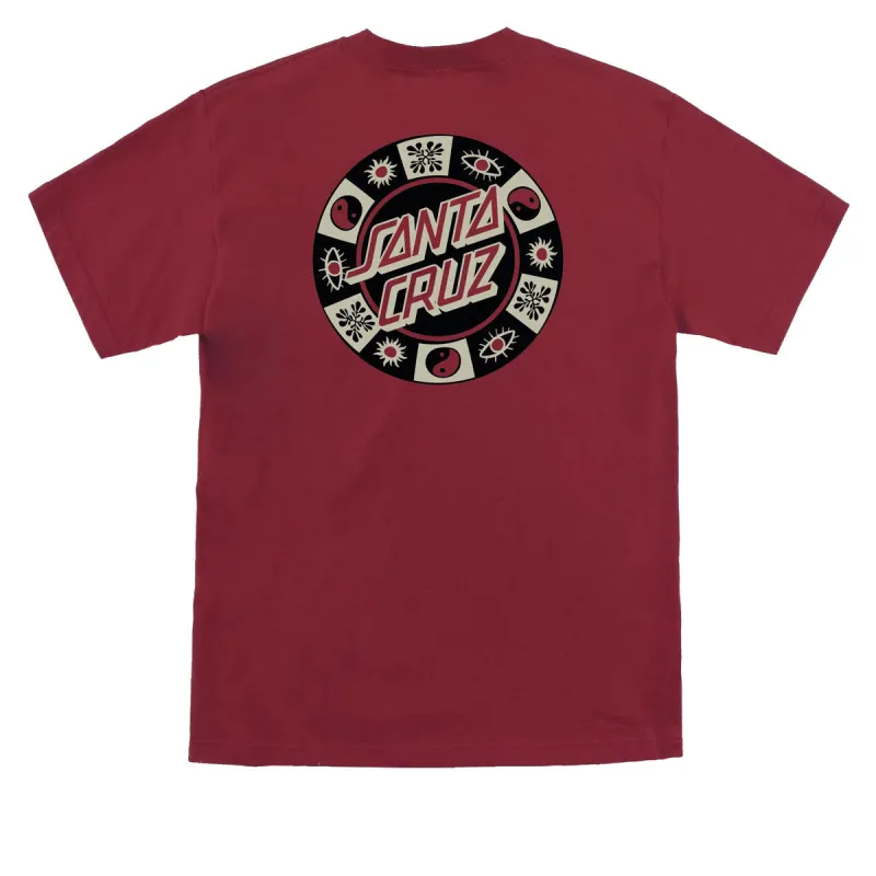 Santa Cruz Strange Check Dot T-Shirt - Cardinal Red sold by CCS