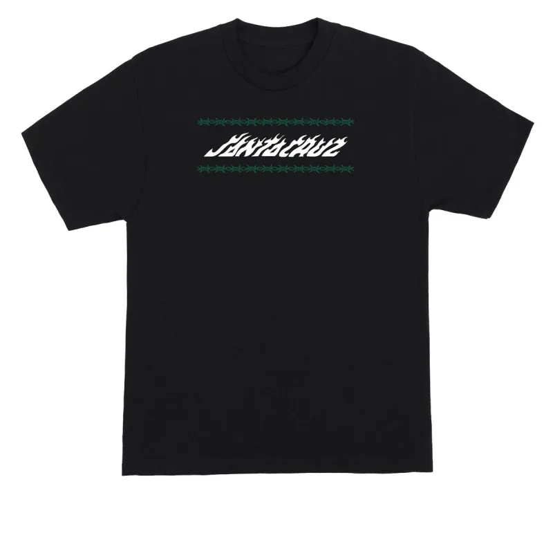 Santa Cruz Wired Flame Dot Crackle T-Shirt - Black made by Santa Cruz Skateboards