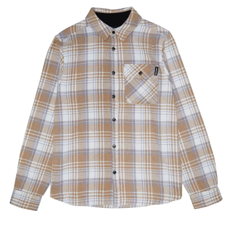 Santa Cruz Classic Long Sleeve Flannel Shirt - Sand Plaid sold by CCS