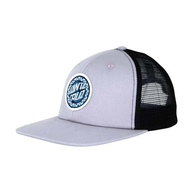Santa Cruz Malba Crash Dot Trucker Hat - Silver/Black sold by CCS