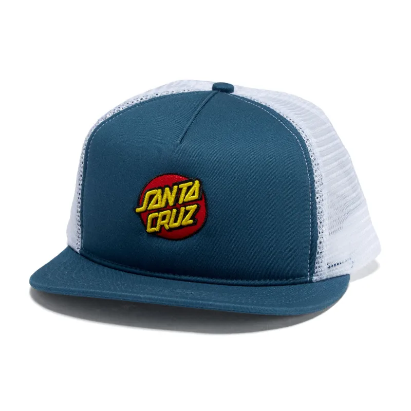 Santa Cruz Cruz Embroidered Trucker Hat - Harbor Blue/White sold by CCS