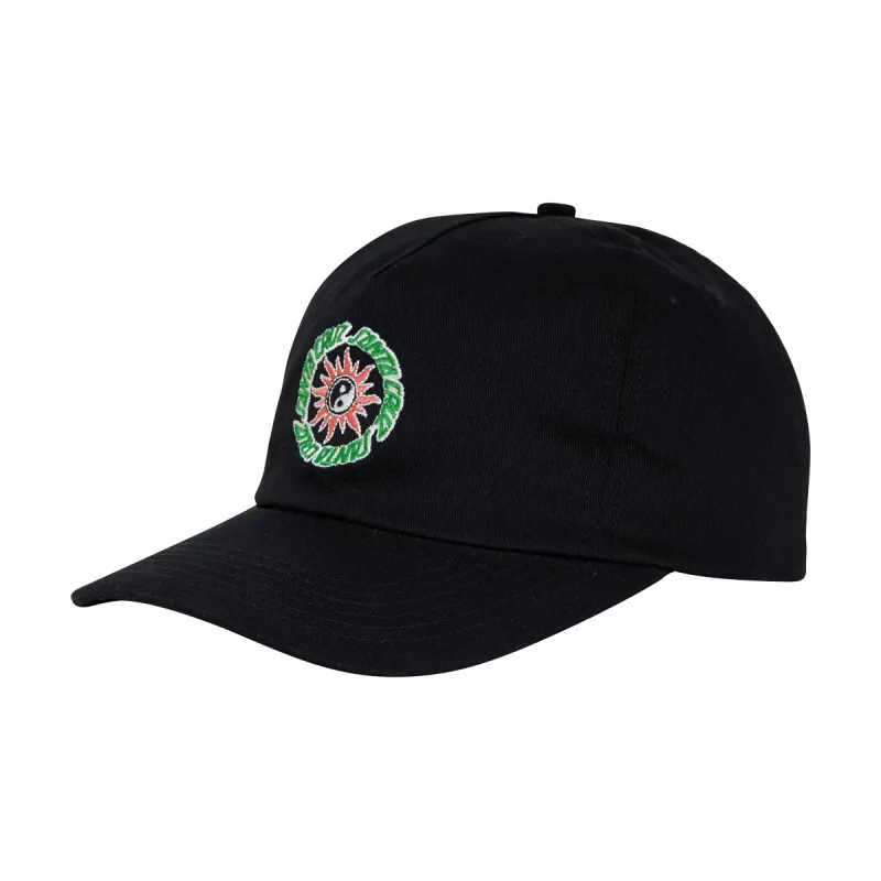 Santa Cruz Sol Spiral Snapback Hat - Black sold by CCS