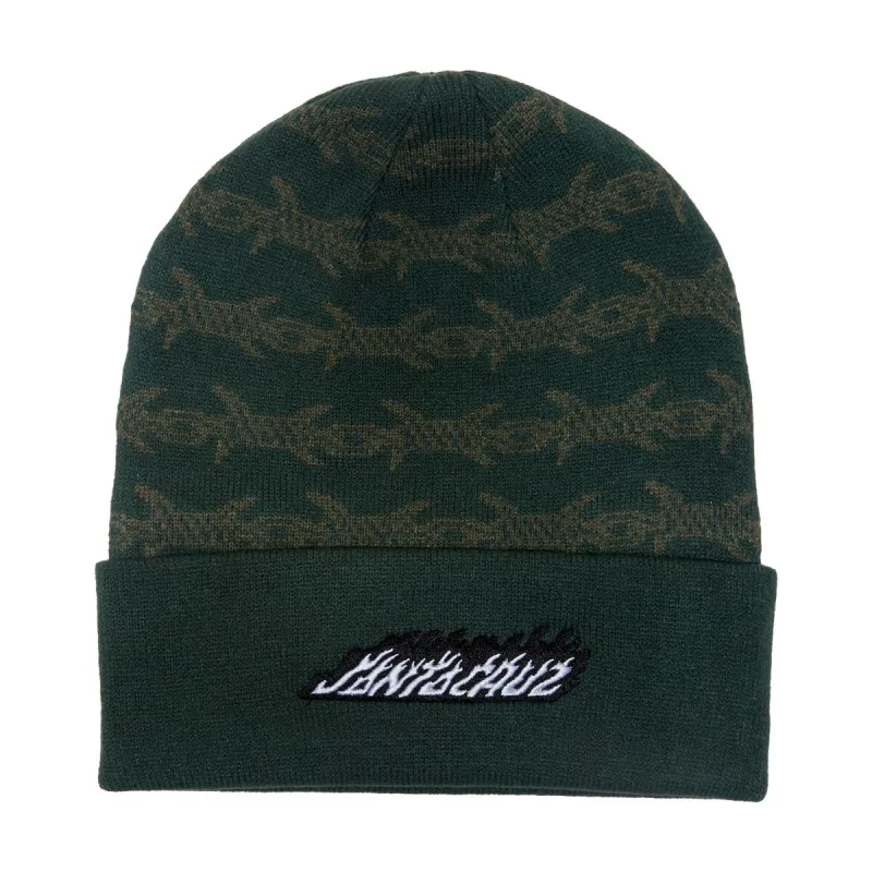 Santa Cruz Wired Flame Long Shoreman Beanie - Forest made by Santa Cruz Skateboards