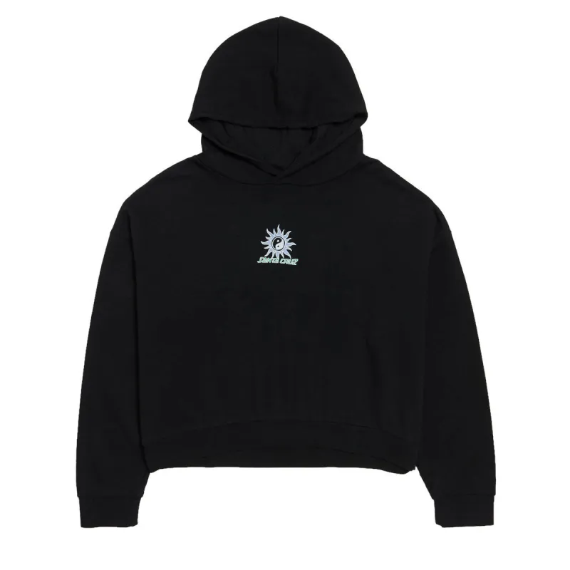 Santa Cruz Womens Sol Spiral Center Cropped Hoodie - Black sold by CCS