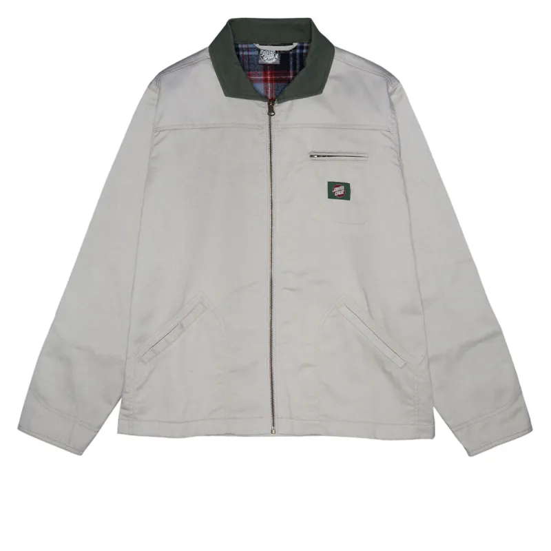 Santa Cruz Womens Twill Maverick Chore Coat Jacket - Bone made by Santa Cruz Skateboards