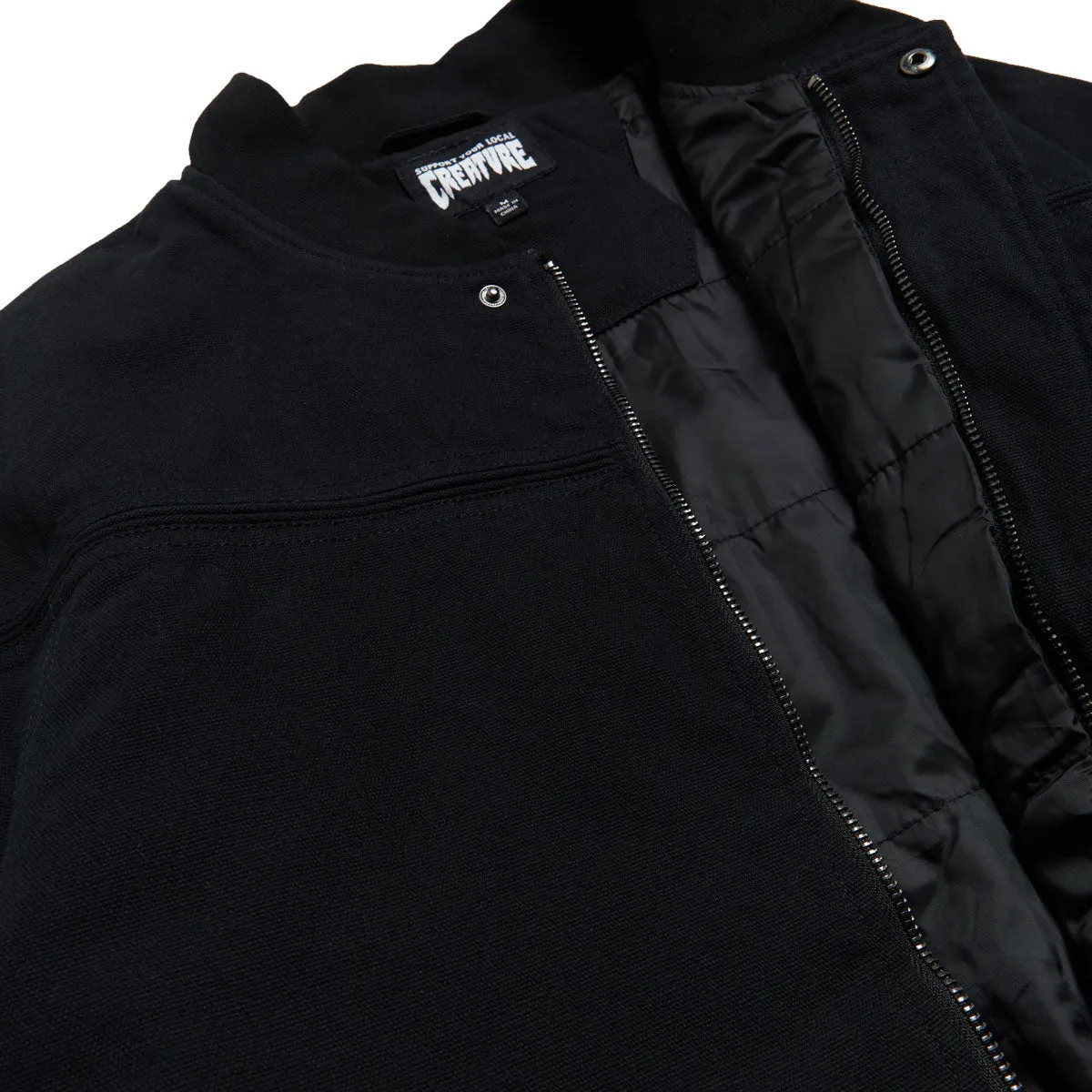 Creature Hesher Flame Bomber Jacket - Black sold by CCS product image thumbnail 4