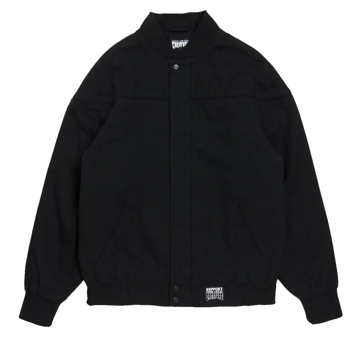 Creature Hesher Flame Bomber Jacket - Black sold by CCS