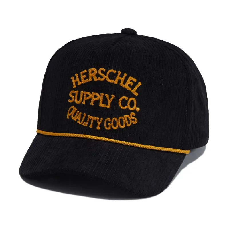 Herschel Supply Whaler Tall Corduroy CS Hat - Black sold by CCS