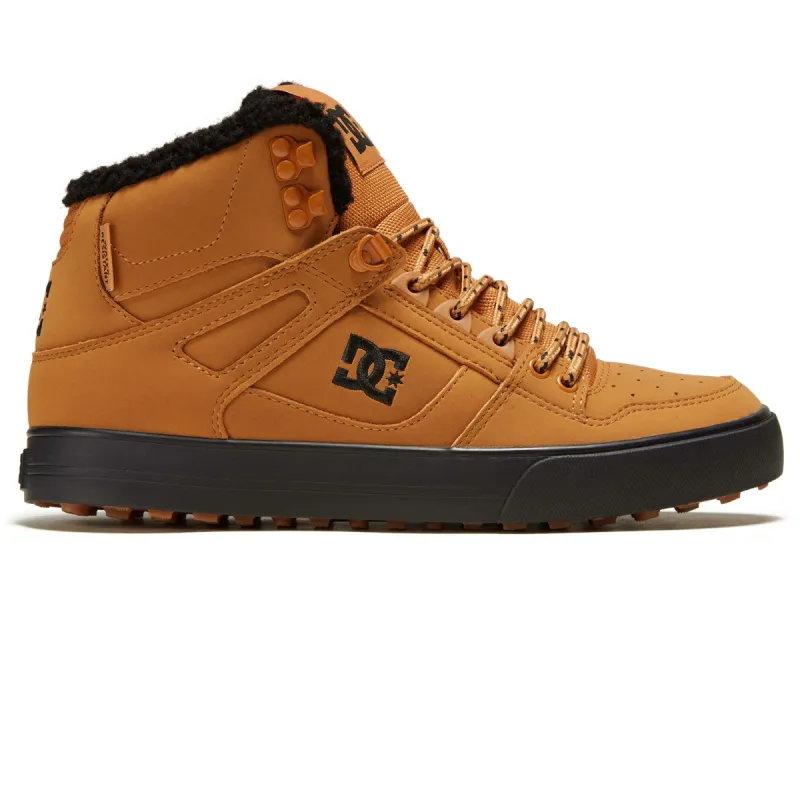 DC Pure High-top Wc Winter Shoes - Wheat/Black made by DC