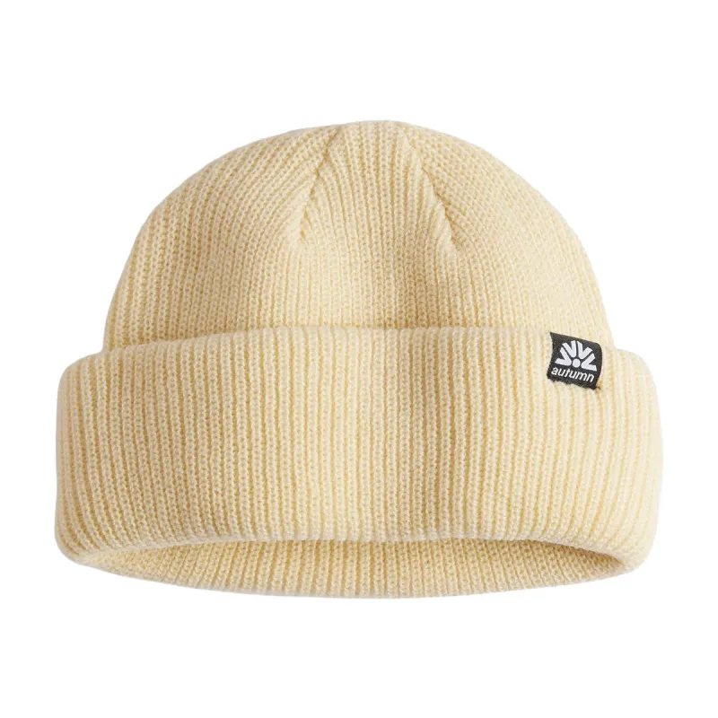 Autumn Double Roll Beanie - Eggshell sold by CCS