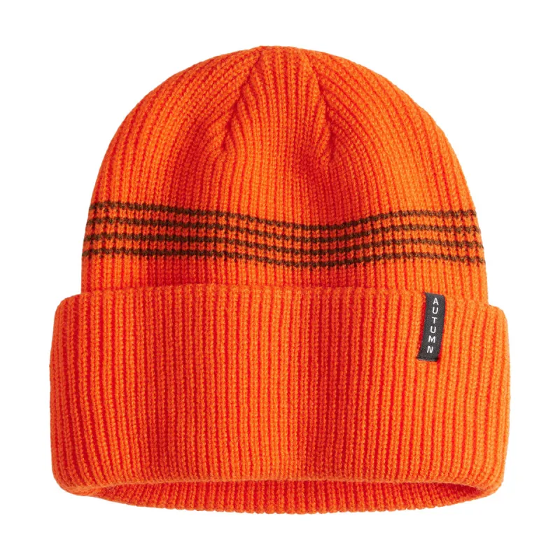 Autumn Mini Stripe Beanie - Safety Orange sold by CCS