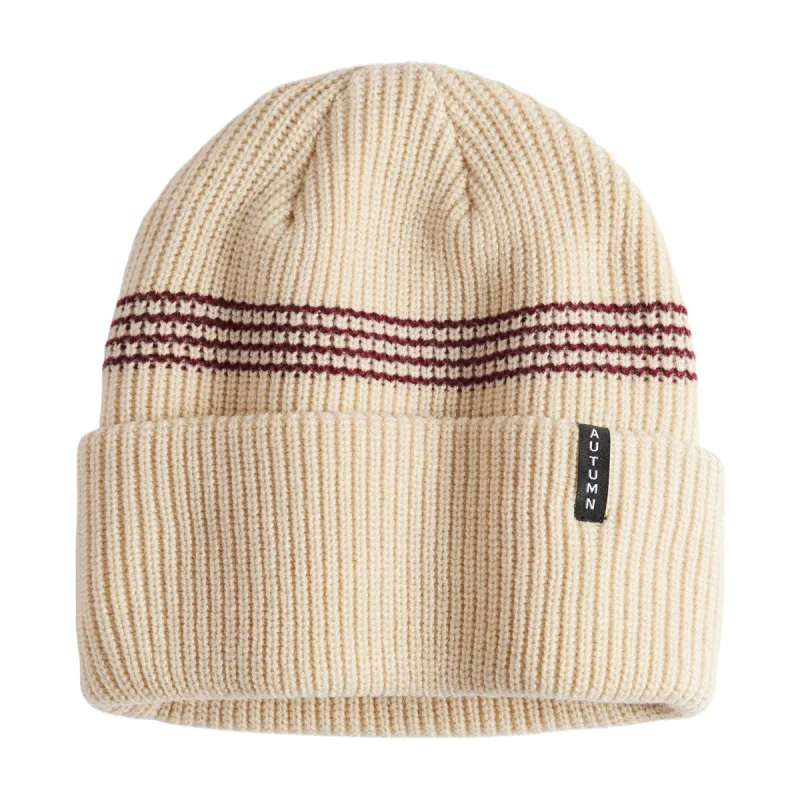 Autumn Mini Stripe Beanie - Oatmeal sold by CCS