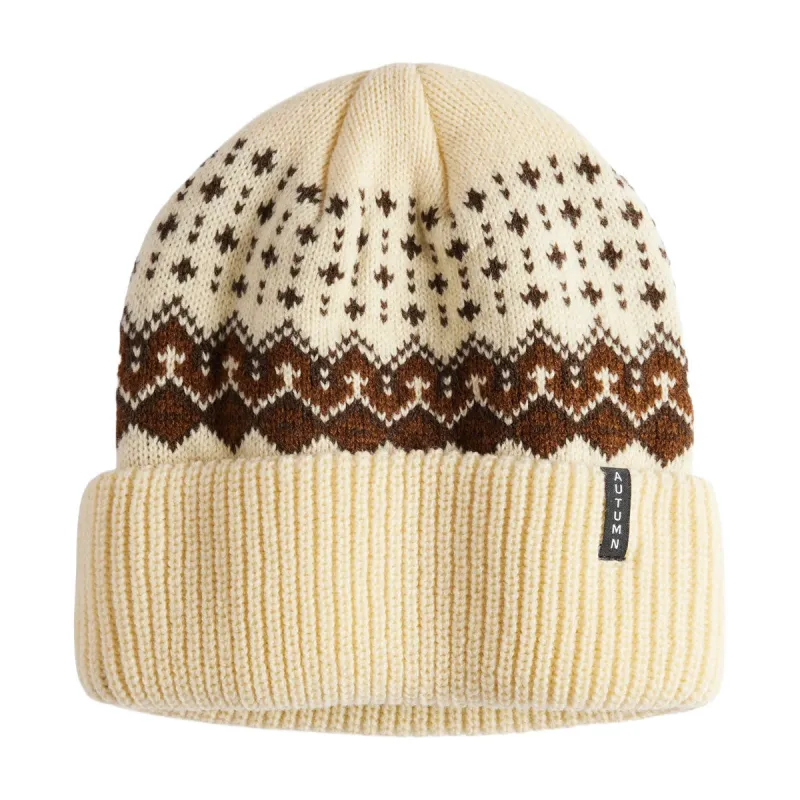 Autumn Fairisle Beanie - Eggshell sold by CCS