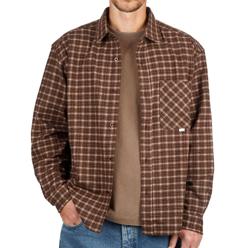 CCS Dial Up Flannel Shirt - Brown sold by CCS