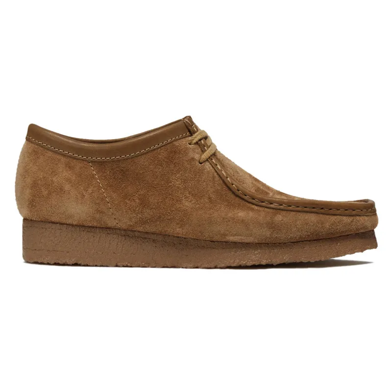 Clarks Wallabee Shoes - Tan Suede made by Clarks
