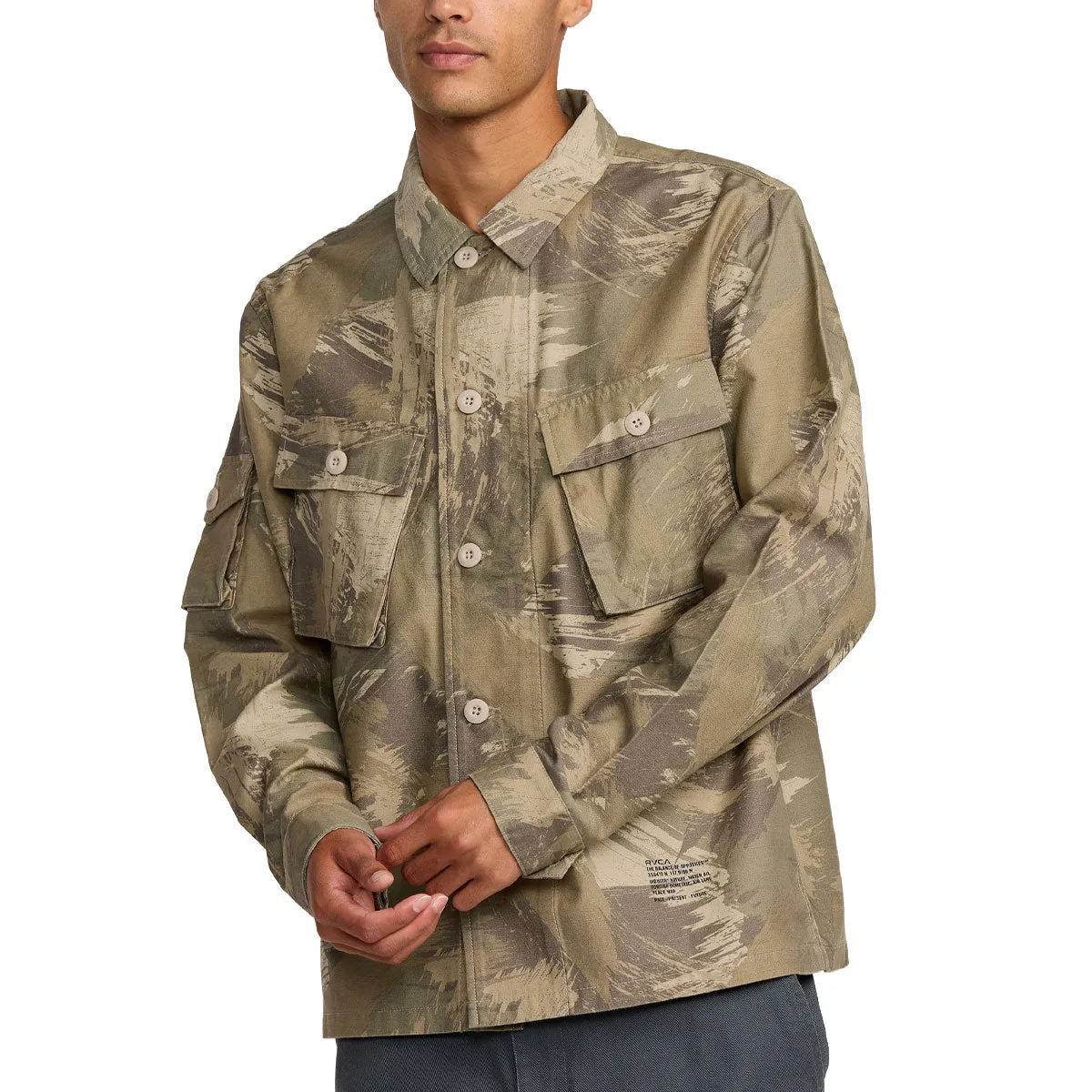 RVCA Mil Jacket - Khaki Camo sold by CCS