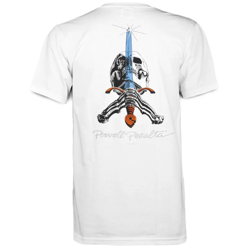 Powell-Peralta Skull and Sword T-Shirt - White made by CCS