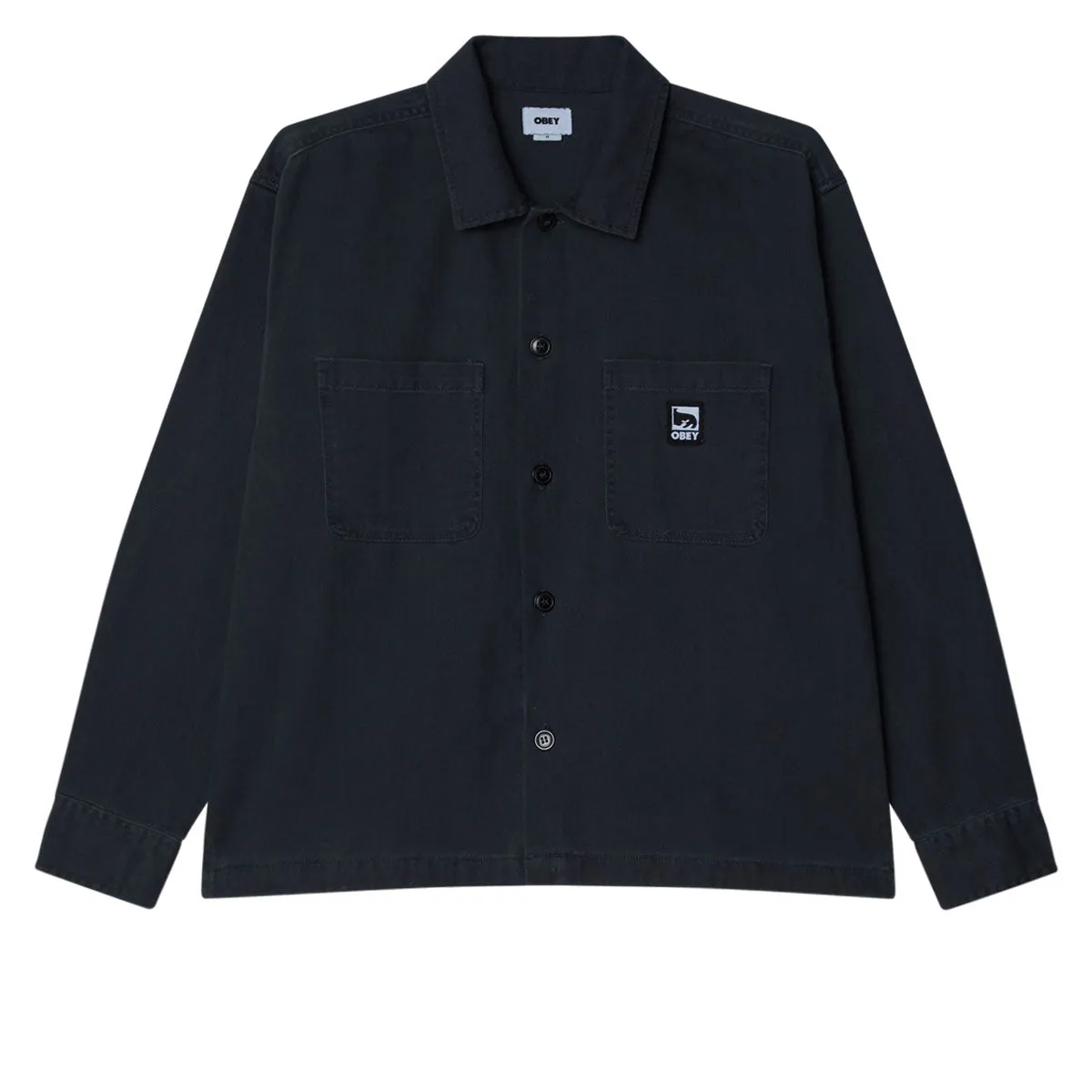Obey Harvey Shirt Jacket - Black Faded Wash sold by CCS