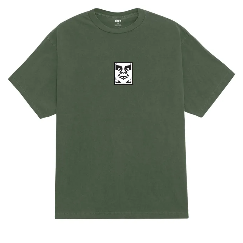 Obey Icon Face T-Shirt - Pigment Bronze Green made by Obey
