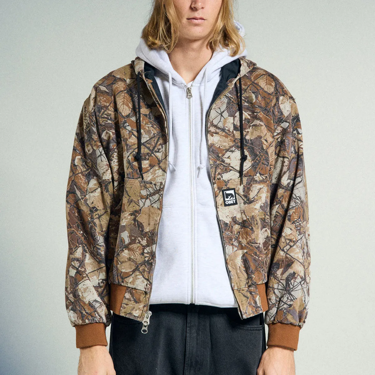 Obey Glen Zip Up Jacket - Fence Camo Multi sold by CCS product image thumbnail 5