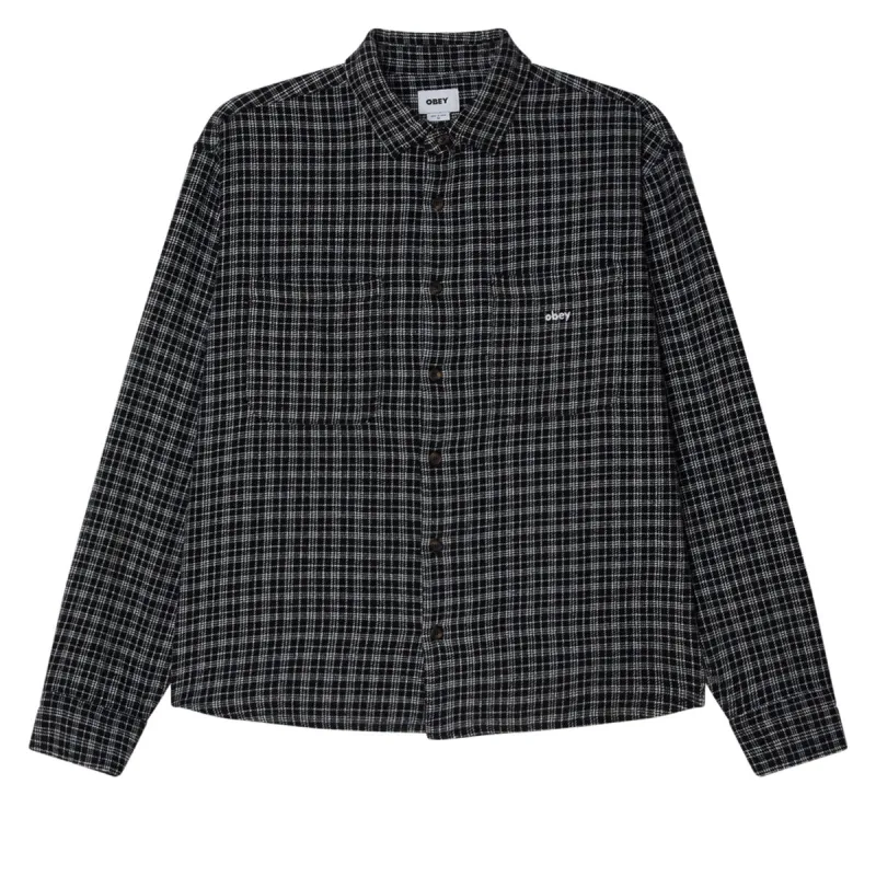 Obey Bigwig Rick Long Sleeve Shirt - Black Multi sold by CCS