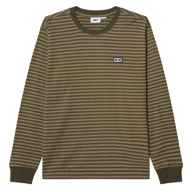 Obey Established Works Eyes Long Sleeve Shirt - Grape Leaf Multi sold by CCS