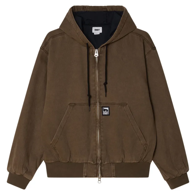 Obey Glen Zip Up Jacket - Wren Faded Wash sold by CCS