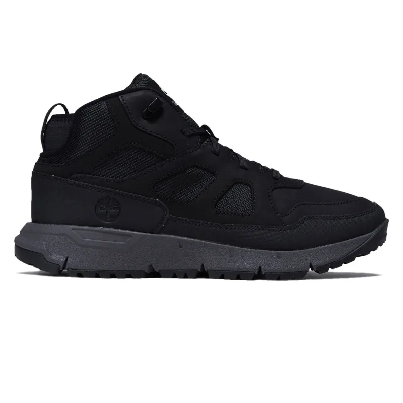 Timberland Voyager Valley Mid Lace Up Shoes - Black Nubuck sold by CCS