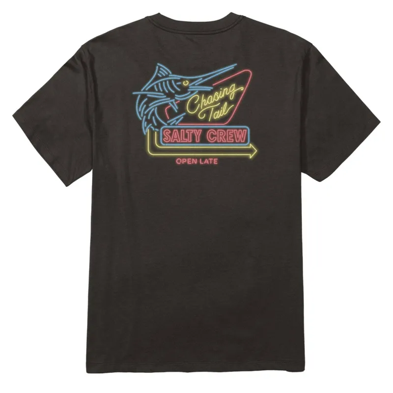 Salty Crew Neon Sign T-Shirt - Black sold by CCS