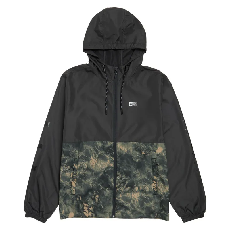 Salty Crew Surface Windbreaker Jacket - Pirate Black sold by CCS