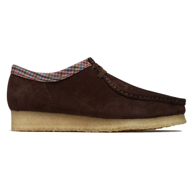 Clarks Wallabee Shoes - Chocolate Combi made by Clarks