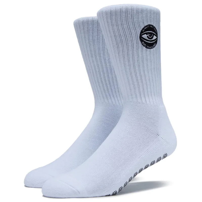 Toy Machine Always Watching Grip Socks - White sold by CCS