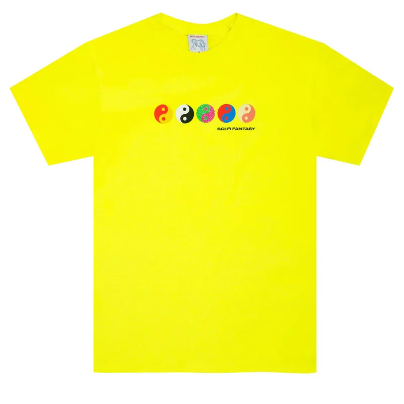 Sci-Fi Fantasy Yin Yang T-Shirt - Safety Green sold by CCS