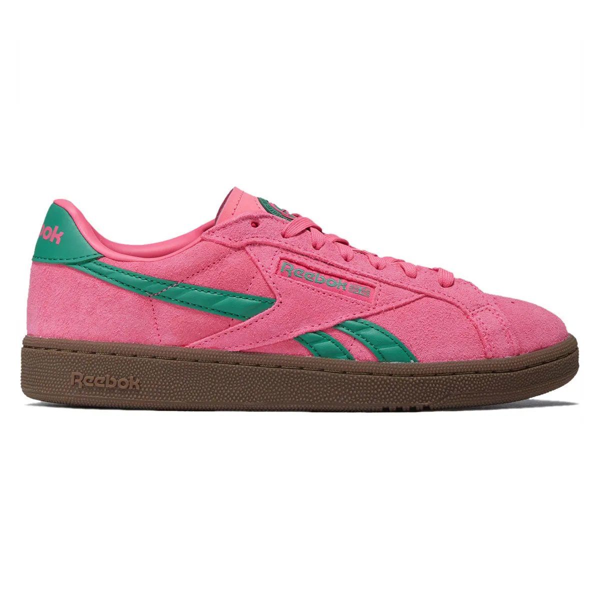Reebok Womens Club C Grounds UK Shoes - Atomic Pink/Upgrade Green/Gum sold by CCS