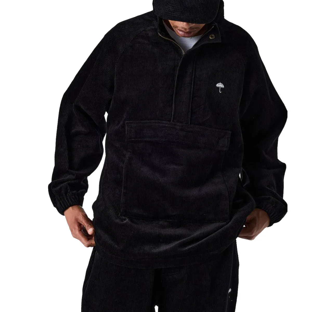 Helas Classic Corduroy Quarter Zip Jacket - Black sold by CCS product image thumbnail 2