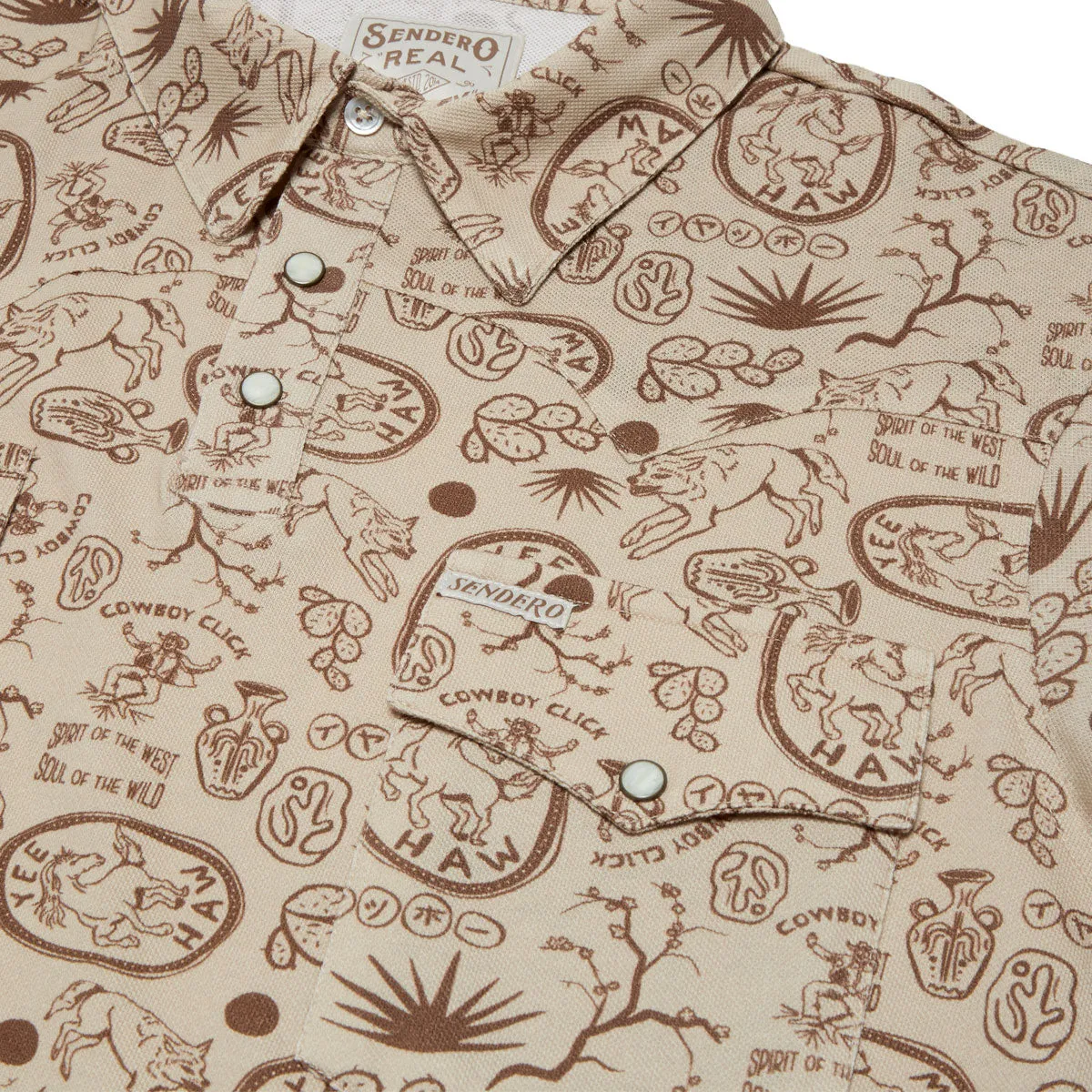 Sendero Cantina Polo Shirt - Haw Yee Tan Print sold by CCS product image thumbnail 4