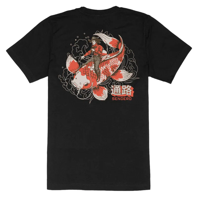 Sendero Koi Bronc T-Shirt - Black sold by CCS