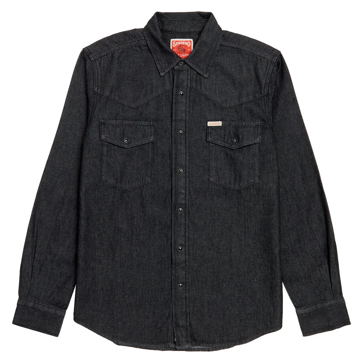 Sendero The Wyatt Pearl Snap Long Sleeve Shirt - Midnight Denim sold by CCS