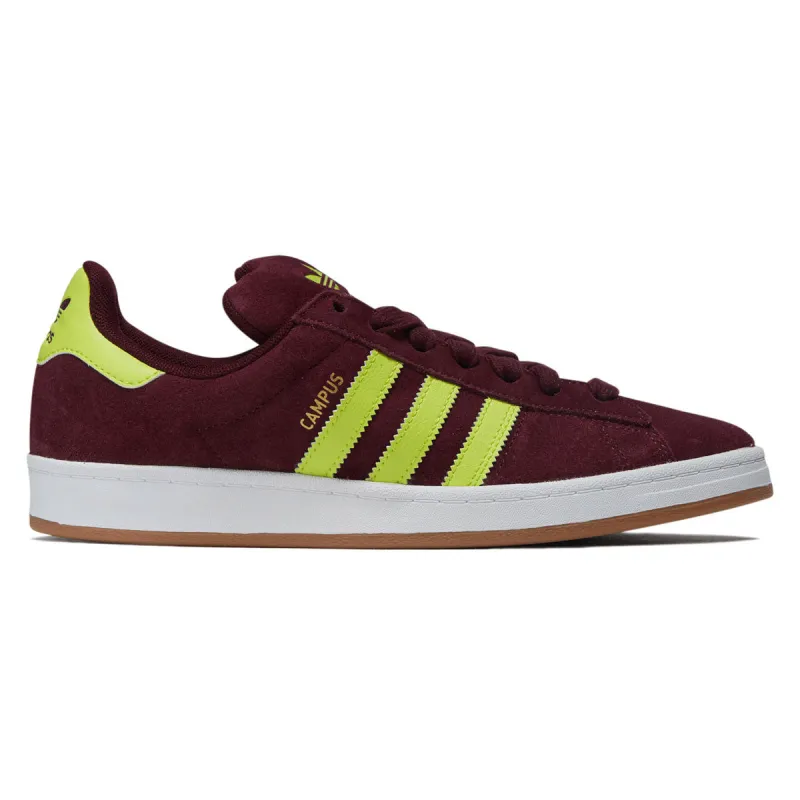Adidas Campus 90s ADV Shoes - Maroon/Yellow/Ftwr White made by Adidas