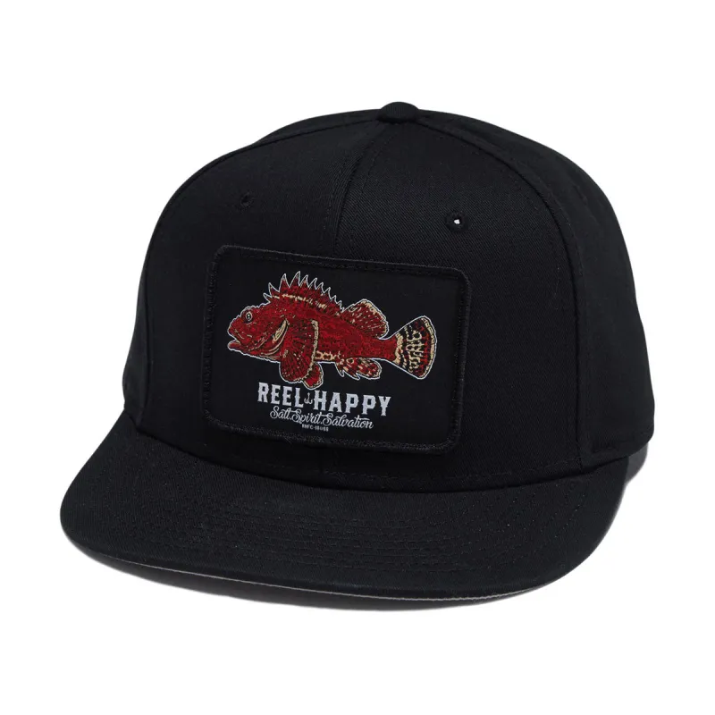 Reel Happy Sculpin Snapback Hat - Black sold by CCS
