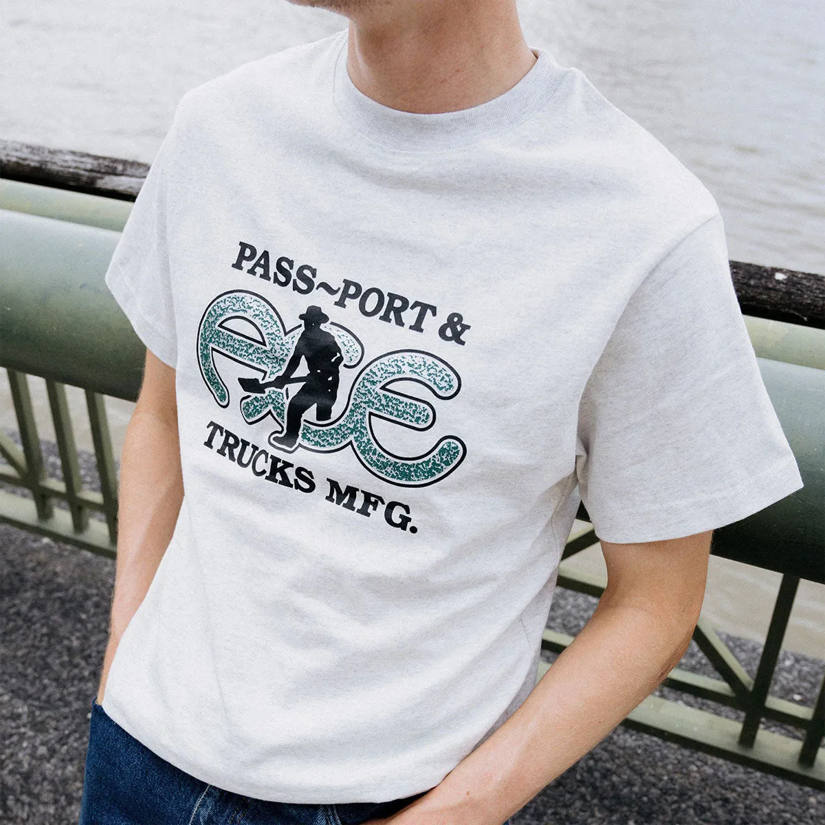 Ace x Passport Hammertone T-Shirt - Ash sold by CCS product image thumbnail 3