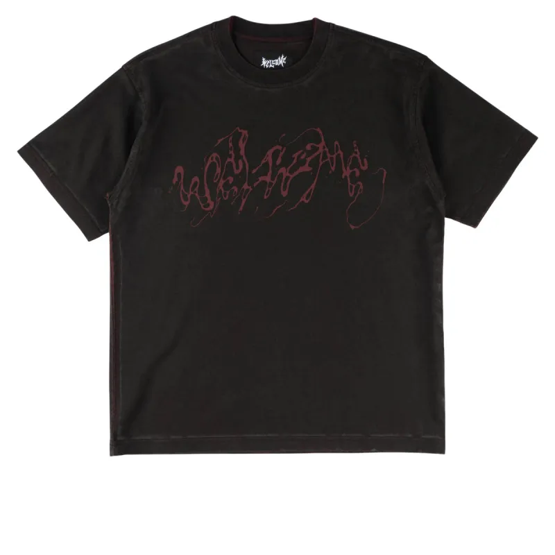 Welcome Weep Overprint T-Shirt - Black/Plum sold by CCS