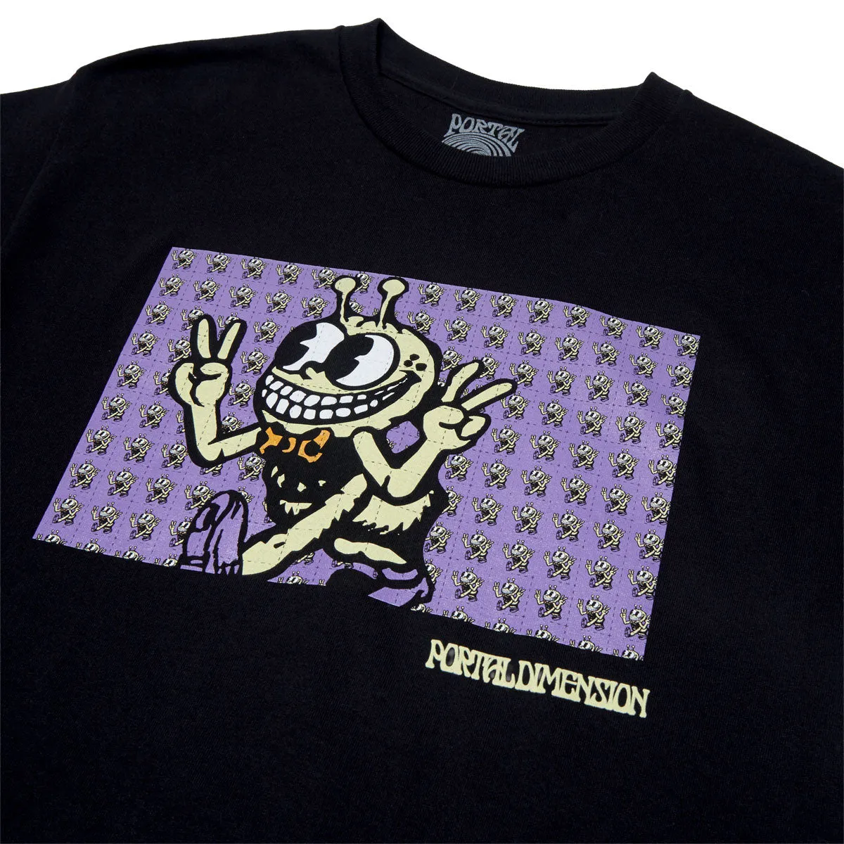 Portal Dimension Peace Tab T-Shirt - Black sold by CCS product image thumbnail 3