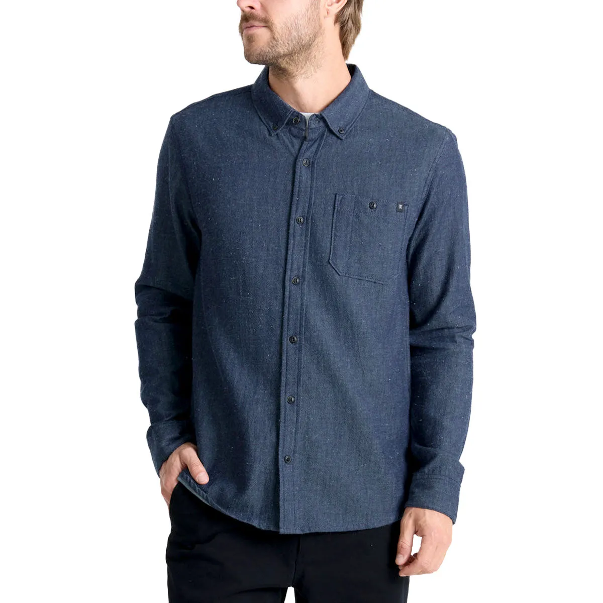 Roark Scholar Chambray Long Sleeve Shirt - Mid Indigo sold by CCS