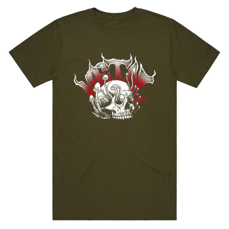 Metal Mushroom T-Shirt - Army Green made by CCS