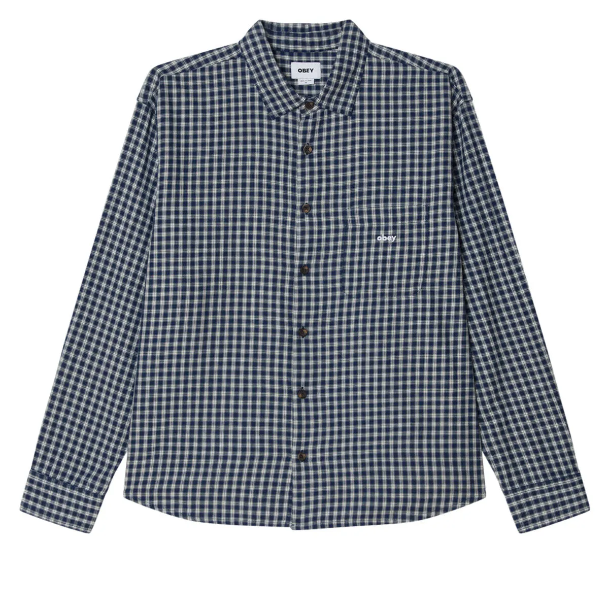 Obey Bigwig Andy Long Sleeve Shirt - Academy Navy Multi sold by CCS