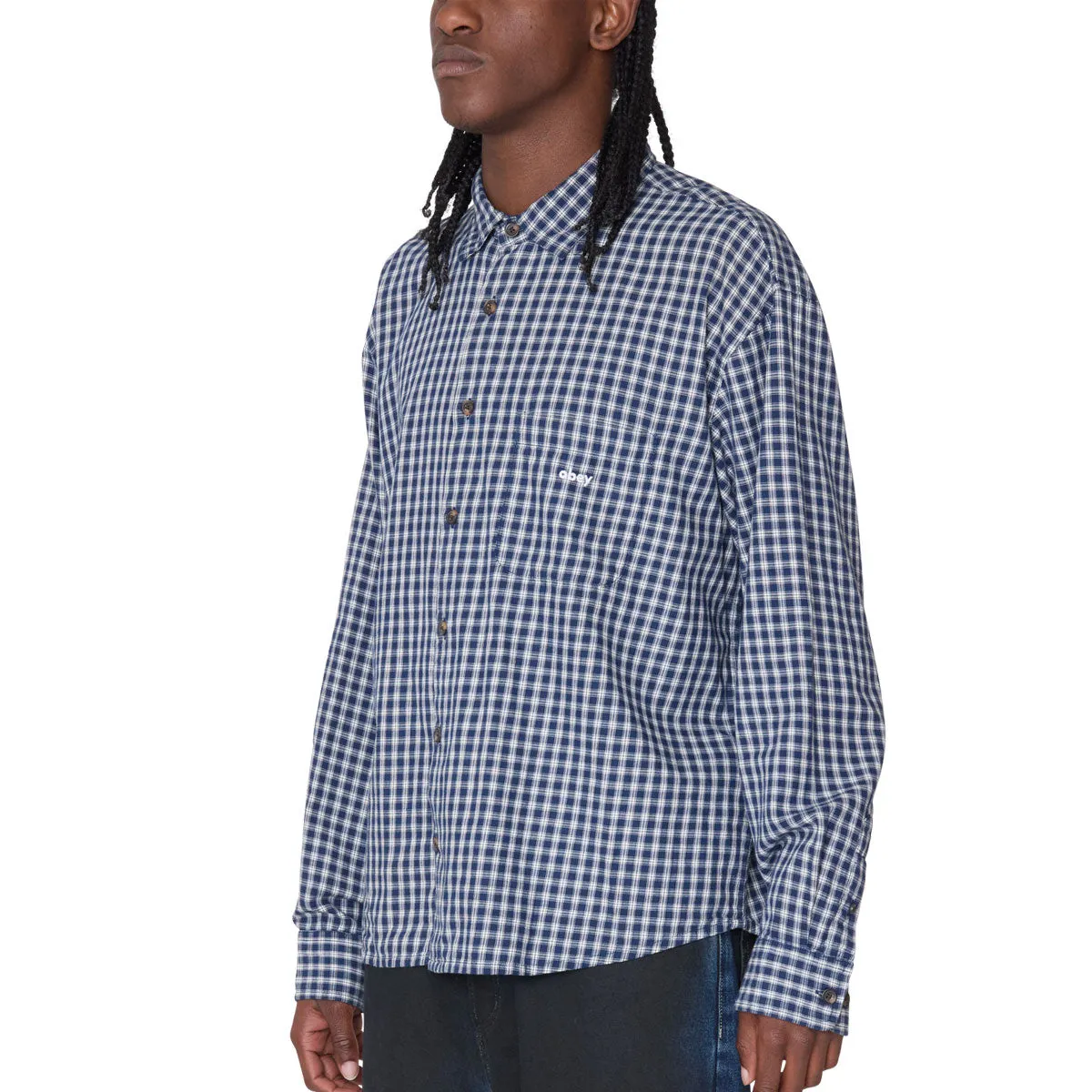 Obey Bigwig Andy Long Sleeve Shirt - Academy Navy Multi sold by CCS product image thumbnail 5